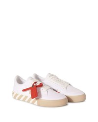 Baskets basses en toile imprimées blanches Off-White