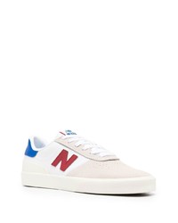 Baskets basses en toile imprimées blanches New Balance