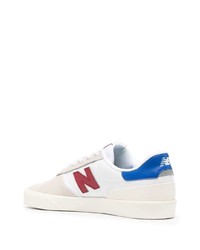 Baskets basses en toile imprimées blanches New Balance