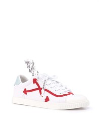 Baskets basses en toile imprimées blanches Off-White