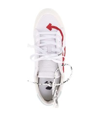 Baskets basses en toile imprimées blanches Off-White