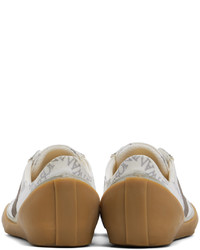 Baskets basses en toile imprimées blanches JW Anderson