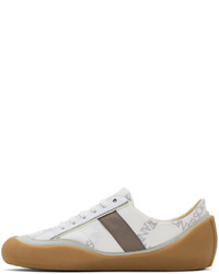 Baskets basses en toile imprimées blanches JW Anderson