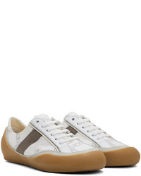 Baskets basses en toile imprimées blanches JW Anderson