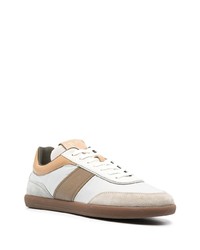 Baskets basses en toile imprimées blanches Tod's