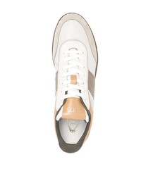 Baskets basses en toile imprimées blanches Tod's