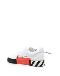 Baskets basses en toile imprimées blanches Off-White