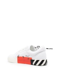 Baskets basses en toile imprimées blanches Off-White