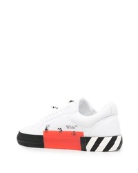 Baskets basses en toile imprimées blanches Off-White