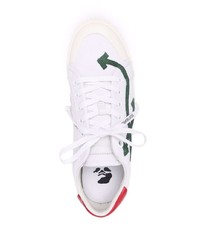 Baskets basses en toile imprimées blanches Off-White