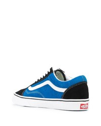 Baskets basses en toile imprimées bleues Vans