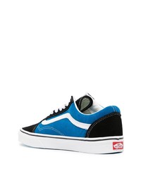 Baskets basses en toile imprimées bleues Vans