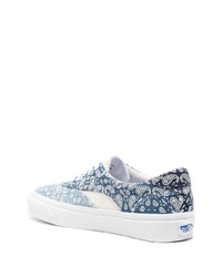 Baskets basses en toile imprimées cachemire bleues Vans