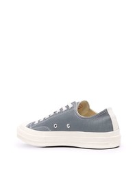 Baskets basses en toile imprimées grises COMME DES GARÇONS PLAY X CONVERSE