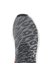 Baskets basses en toile imprimées léopard noires adidas