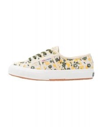 Baskets basses en toile imprimées marron clair Max Mara
