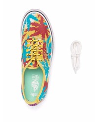 Baskets basses en toile imprimées multicolores Vans