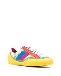 Baskets basses en toile imprimées multicolores JW Anderson