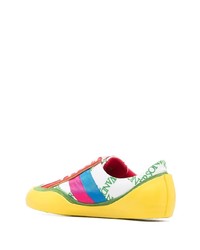 Baskets basses en toile imprimées multicolores JW Anderson