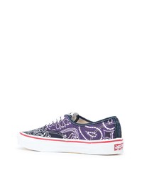 Baskets basses en toile imprimées multicolores Vans