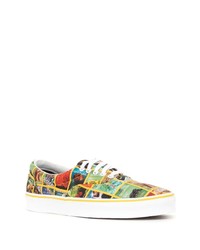 Baskets basses en toile imprimées multicolores Vans