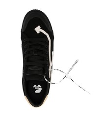 Baskets basses en toile imprimées noires et blanches Off-White