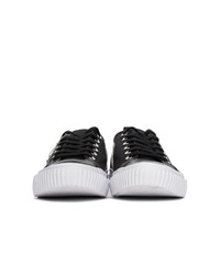 Baskets basses en toile imprimées noires et blanches McQ Alexander McQueen