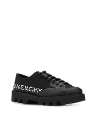 Baskets basses en toile imprimées noires et blanches Givenchy