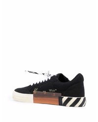 Baskets basses en toile imprimées noires Off-White