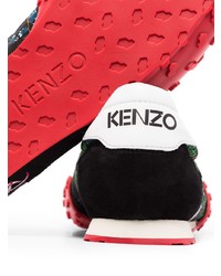 Baskets basses en toile imprimées noires Kenzo