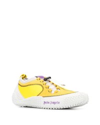 Baskets basses en toile jaunes Palm Angels