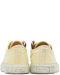 Baskets basses en toile jaunes Acne Studios