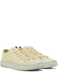 Baskets basses en toile jaunes Acne Studios