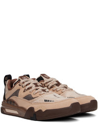 Baskets basses en toile marron clair Li-Ning