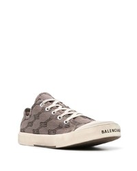 Baskets basses en toile marron Balenciaga