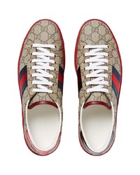 Baskets basses en toile multicolores Gucci