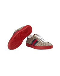 Baskets basses en toile multicolores Gucci