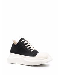 Baskets basses en toile noires et blanches Rick Owens DRKSHDW