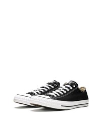 Baskets basses en toile noires et blanches Converse