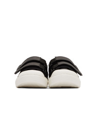 Baskets basses en toile noires et blanches Regulation Yohji Yamamoto