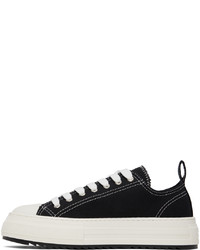 Baskets basses en toile noires et blanches DSQUARED2