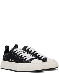 Baskets basses en toile noires et blanches DSQUARED2