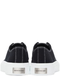 Baskets basses en toile noires et blanches Givenchy