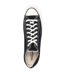 Baskets basses en toile noires et blanches Converse