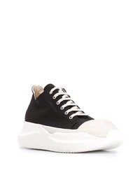 Baskets basses en toile noires et blanches Rick Owens DRKSHDW