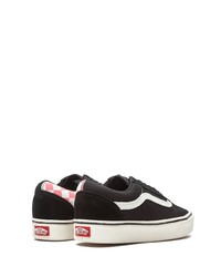 Baskets basses en toile noires et blanches Vans