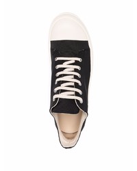 Baskets basses en toile noires et blanches Rick Owens DRKSHDW