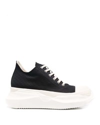 Baskets basses en toile noires et blanches Rick Owens DRKSHDW