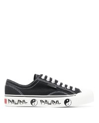 Baskets basses en toile noires et blanches Superga