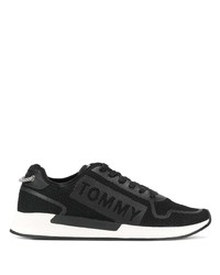 Baskets basses en toile noires et blanches Tommy Jeans